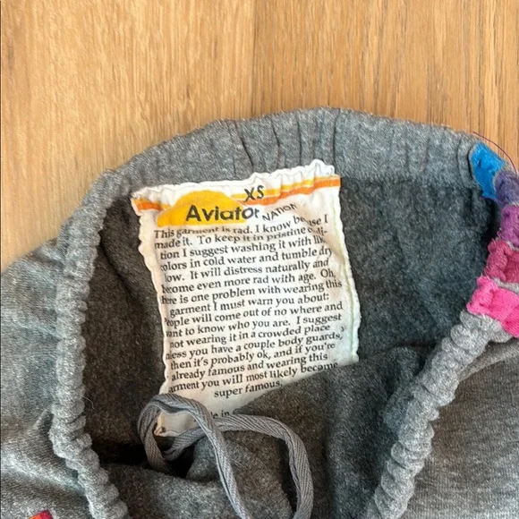 EUC Aviator Nation Gray Sweatpants with Cozy Fit and Iconic Style - Picture 3 of 4